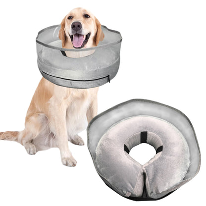 Pet Inflatable Soft Healing Collar with Anti-Licking Adjustable Protective Recovery Cone