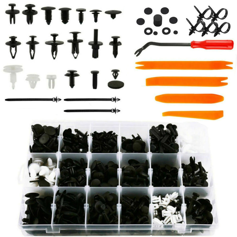 435PCS Car Body Trim Clips Retainer Bumper Auto Panel Push Plastic Fastener Kit