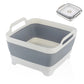 Collapsible Dish Basin with Drain Plug Portable RV Camping Sink