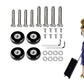2X Luggage Suitcase Replacement Wheels Rubber Swivel Caster Wheels Bearings