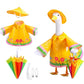 58 cm Raincoat Set for Garden Goose Statue with Rain Hat and Umbrella