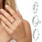 3Pcs Stainless Steel Spinner Rings Fidget Ring Set for Focus for Students and Office Workers