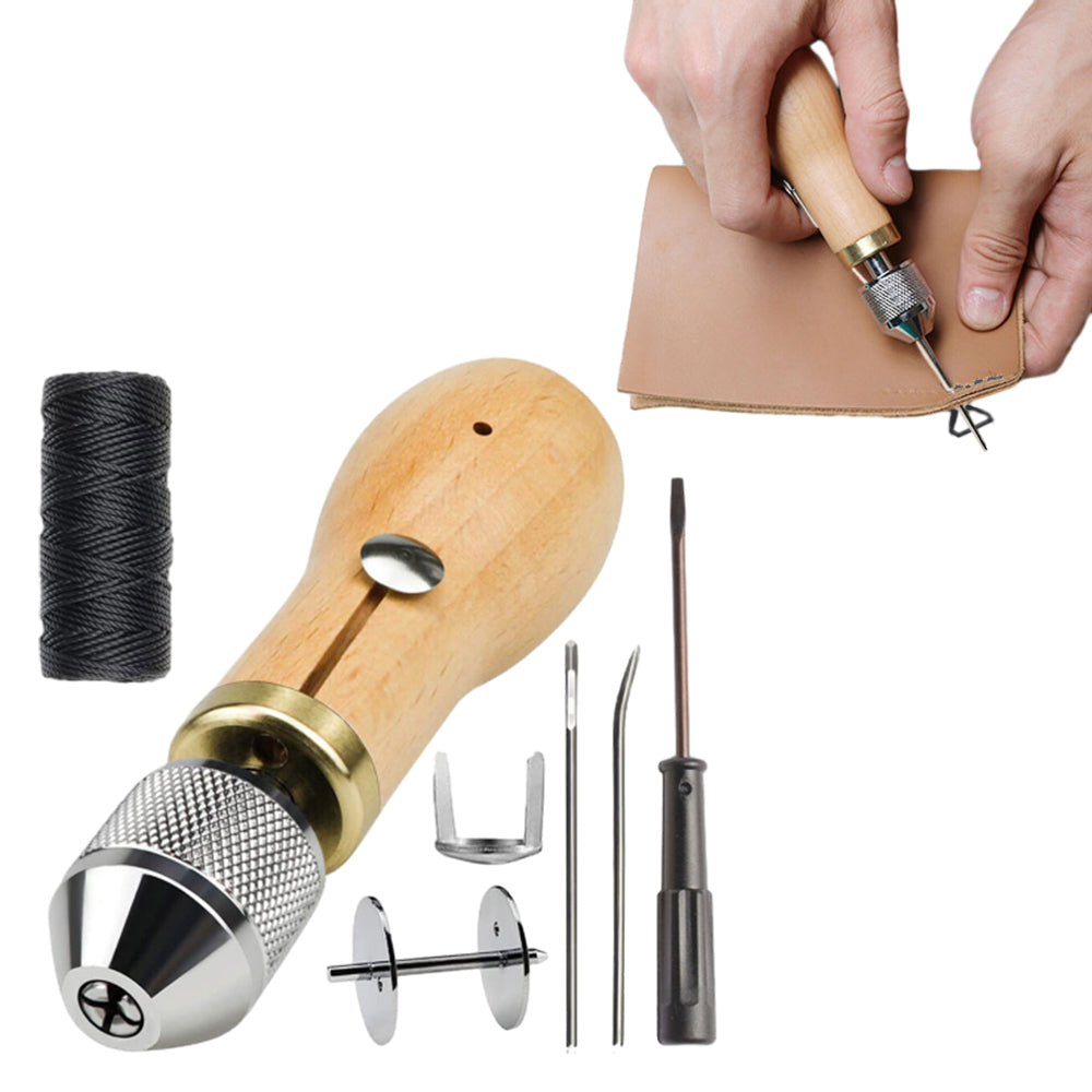 6Pcs Speedy Stitcher Sewing Awl Tools Kit For PU Leather