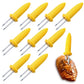 10 PCS Stainless Steel Corn Holders with Kernel Design Grip for BBQ