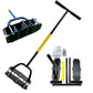 Lawn Aerator Tool Manual Dethatcher with 18 Steel Tines for Garden Yard Turf