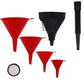 5-Piece Plastic Funnel Set with Flexible Spout