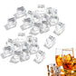 25 Pack Clear Simulated Ice Cubes for Drink Reusable Ice Cubes for Decor Home Bar Parties