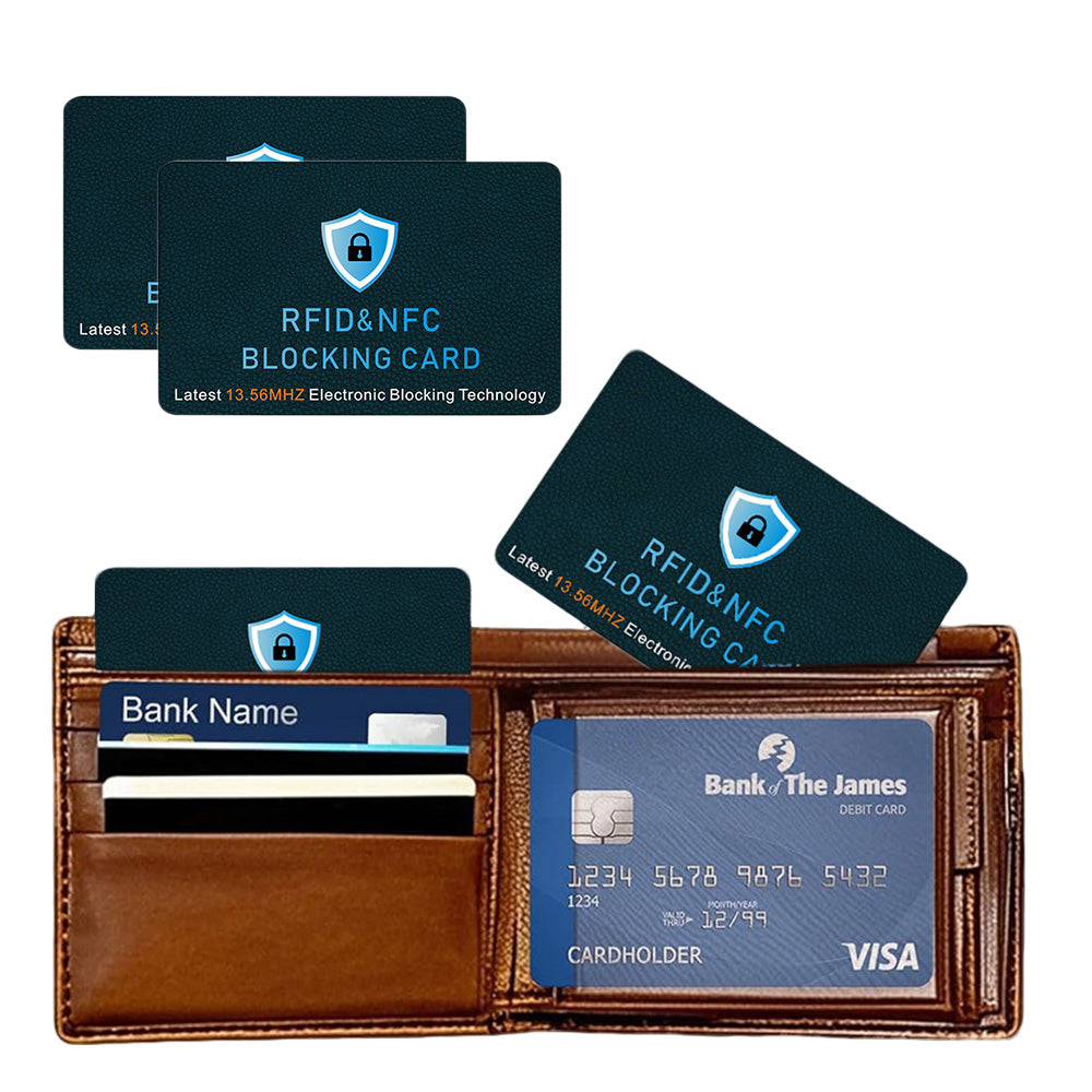 4 Pack RFID Blocking Card NFC Anti Theft Cards Protection Wallet Passport Protector