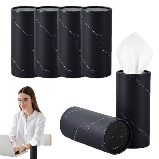 6PCS Car Tissues Holder With Facial Tissues Car Cup Holder Cylindrical Tissue Box