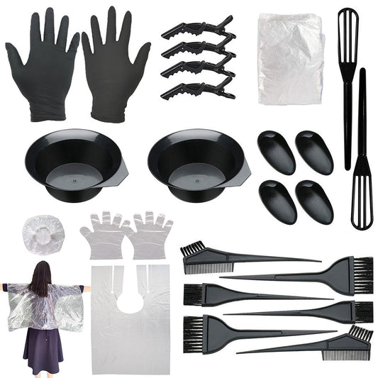 26PCS Dye Hair Tool Kit With Hair Dye Brush Hair Color Bowl Hair Clips