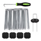 50Pcs 15cm Galvanized U Shaped Stakes for Weed Barrier and Landscape Fabric