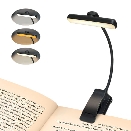 Rechargeable 24 LEDs Clip-on Book Light Flexible Neck for Reading