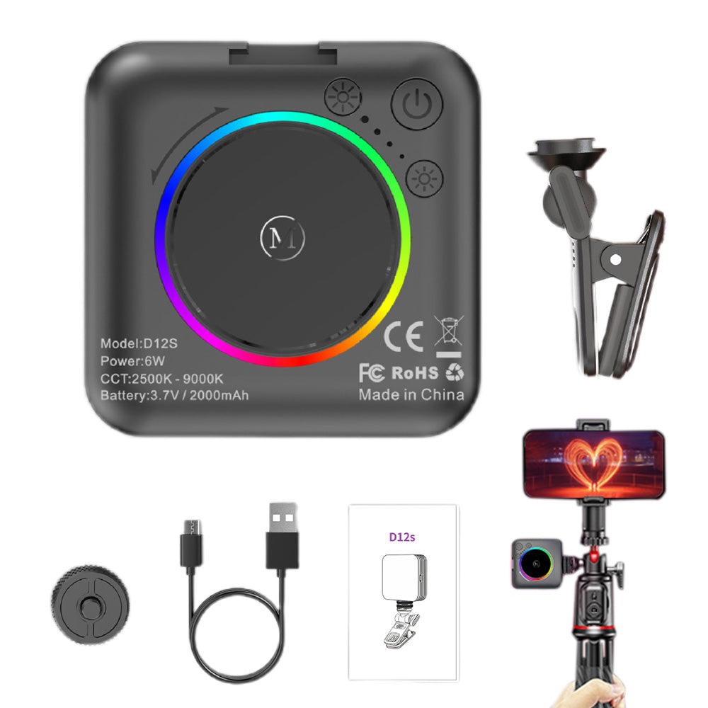 RGB Camera Light Photography Selfie Light LED Panel Video Light With 360 Degrees Full Color