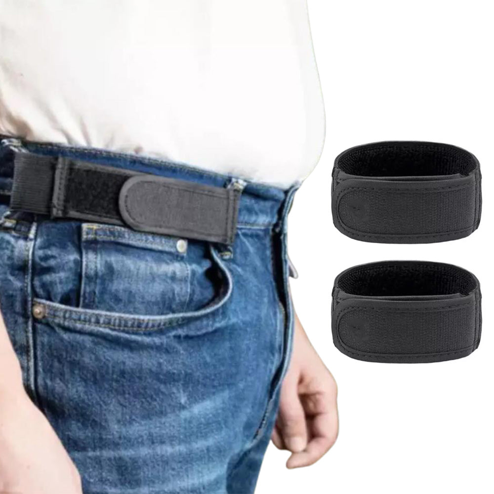 2PCS Elastic No Buckle Hook and Loop Nylon Waistband