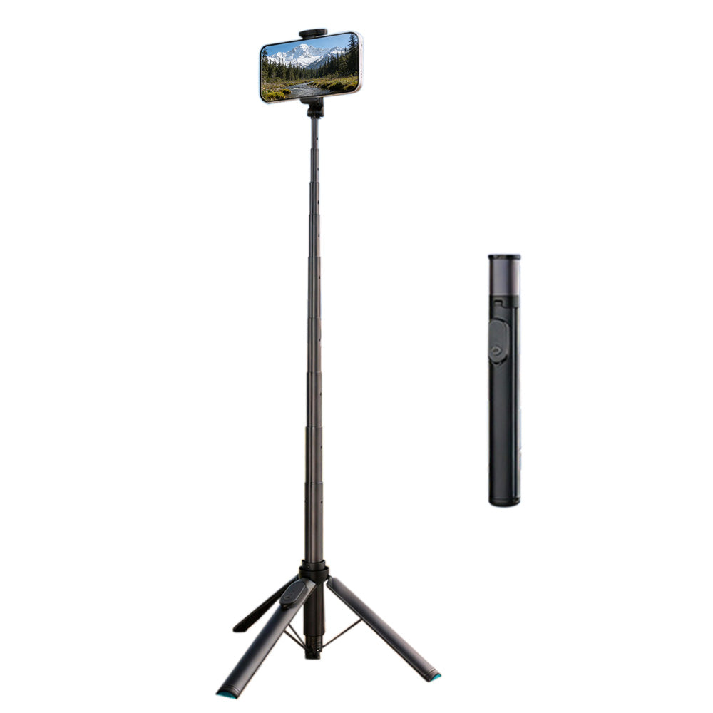 Bluetooth Selfie Stick Tripod 1.7m Universal Phone Stand for Travel Video Live Streaming