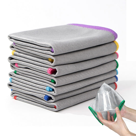 7 Pack Glass Cleaning Cloths Large Microfibre Streak Free Towels for Windows Mirrors Car