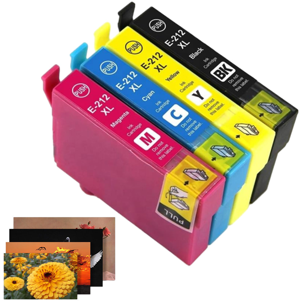 4Pcs Compatible Ink Cartridge 212XL 212 XL For Epson WF2830 WF2850 XP4100 XP4150 XP2100 XP3100 XP3105