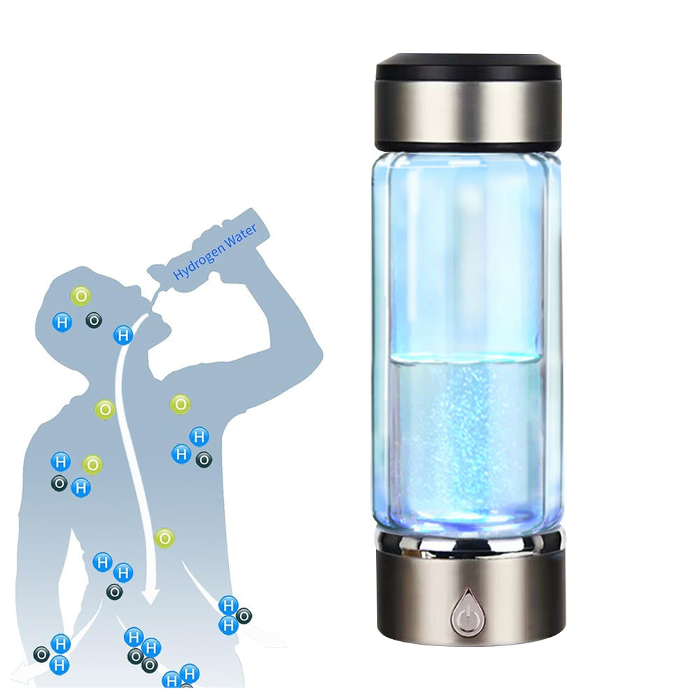 380ml Portable Rechargeable Hydrogen-Rich Alkaline Water Bottle
