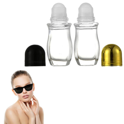 2Pcs 30ml or 50ml Leak Proof Massage Glass Empty Roller Bottles