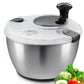 5L Stainless Steel Salad Spinner Vegetable and Fruit Washer Dryer Bowl