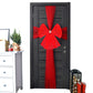 Large Red Christmas Door Bow for Outdoor Holiday Home Decoration