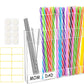 Acrylic Straw Holder Set with Labels and Adhesive