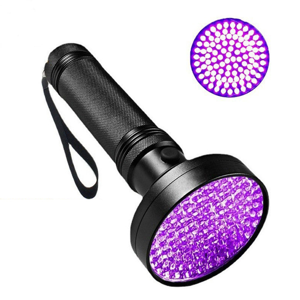 100-LED UV Flashlight Black Light for Pet Urine Bed Bugs Resin Curing Scorpion Finder