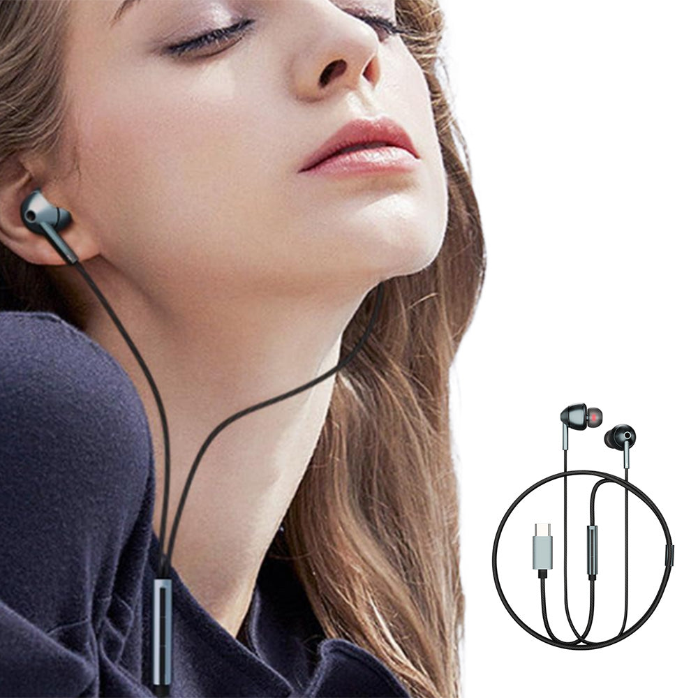 HIFI Bass Stereo Wired Earbuds Headset In-Ear Earphone Type-C Headphone