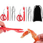 9Pcs Seafood Tool Set with Stainless Steel Forks Plastic Forks Cracker Scissors and Pouch