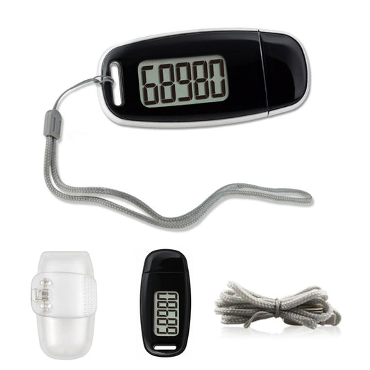 3D Pedometer for Walking Step Counter USB Rechargeable Step Tracker with Backlight