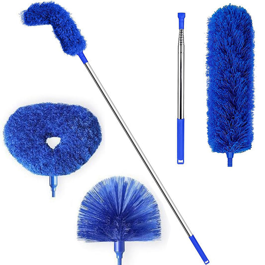 Retractable Microfiber Duster for Ceiling Fan Blades with 3 Replaced Heads