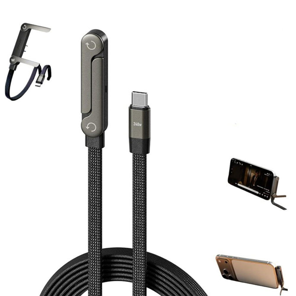 2-in-1 Invisible Holder Charge Cable Fast Charging with Phone Stand