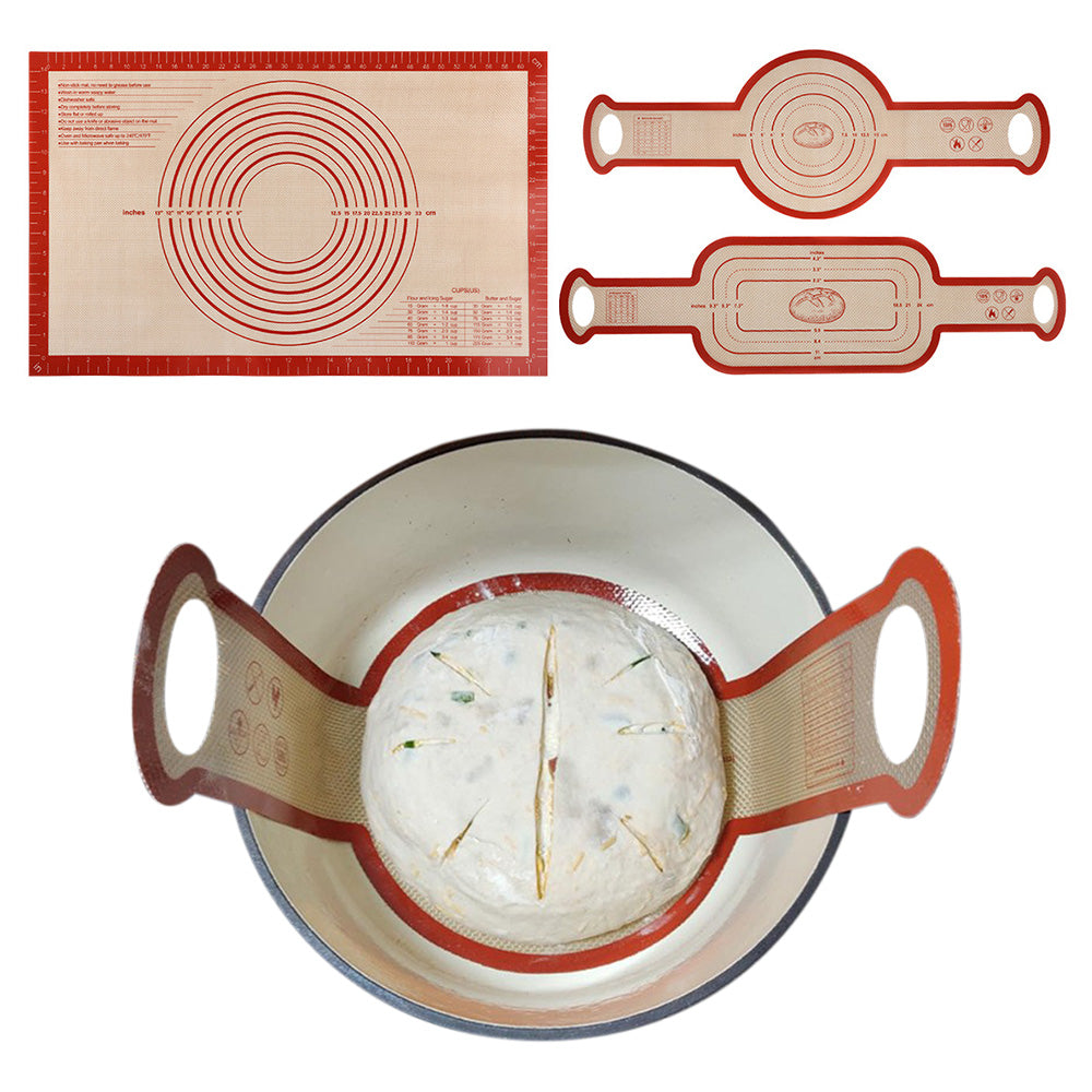 Thick Silicone Pastry Mat Non Stick Baking Dough Mat for Kitchen