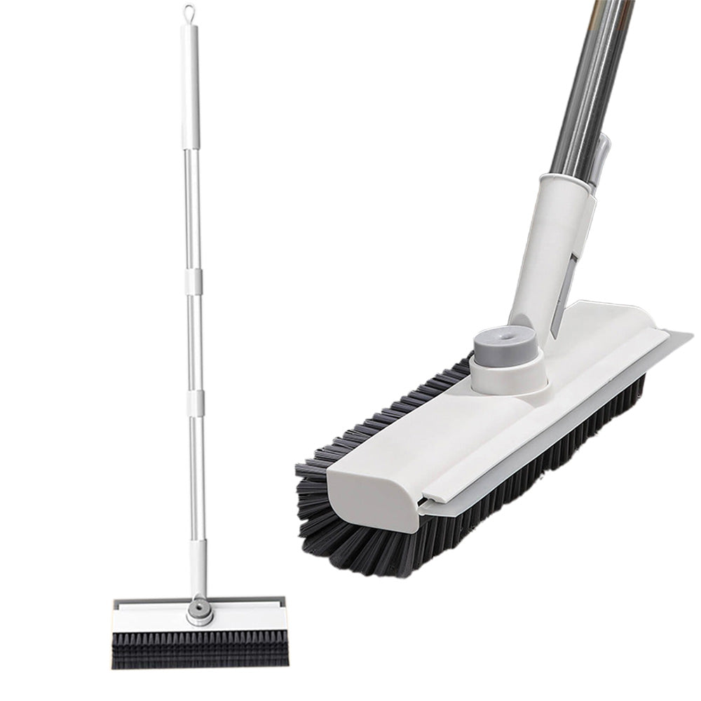 Long Handle Floor Scrub Brush Detachable Rotating V-Shaped Head Cleaning Tool