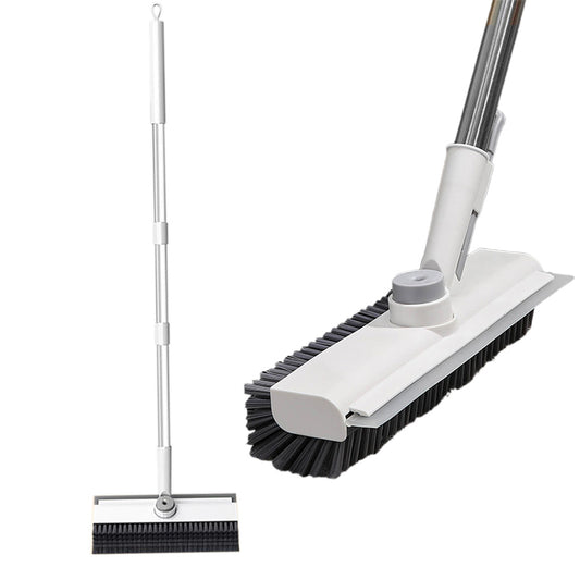 Long Handle Floor Scrub Brush Detachable Rotating V-Shaped Head Cleaning Tool