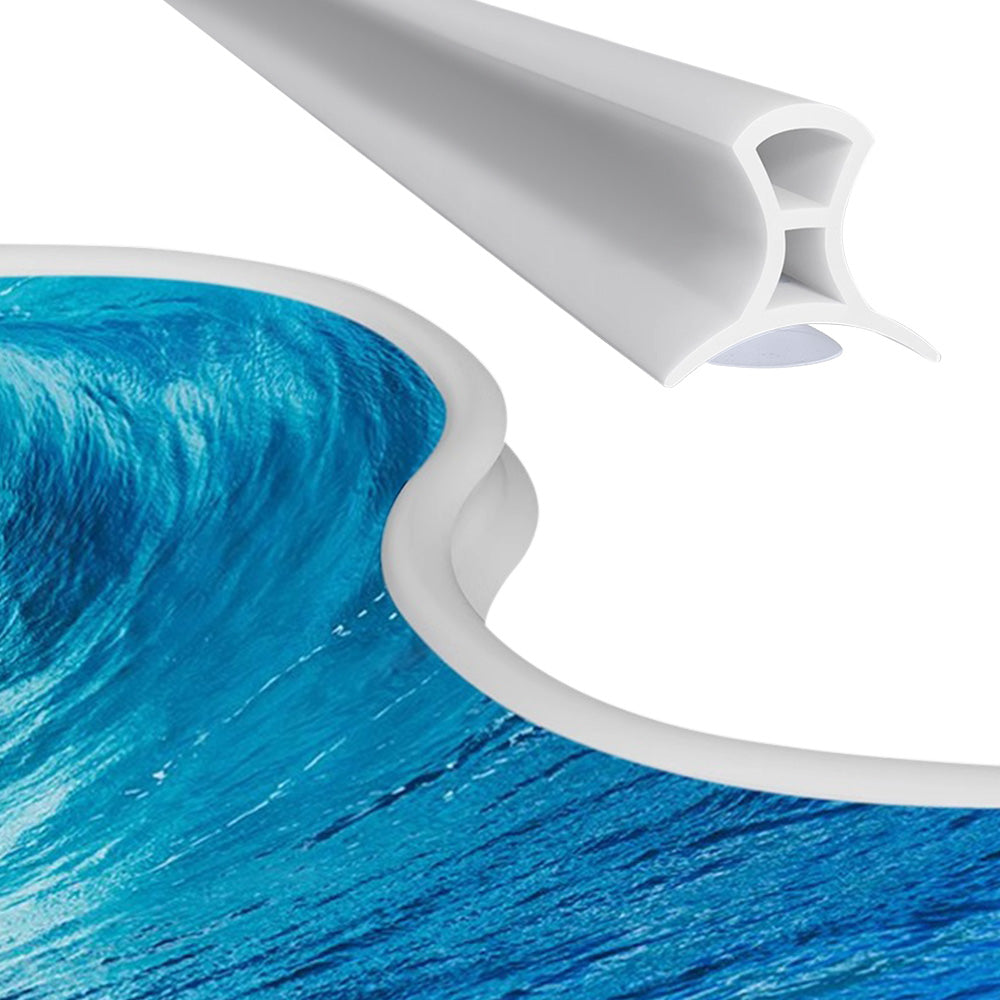 Reusable Soft Silicone Suction Cup Shower Water Dam with Suction Cups for Home