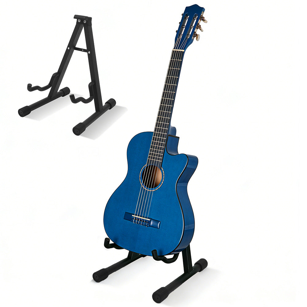 A-Frame Guitar Stand Floor Stand for Acoustic Electric Bass and Ukulele