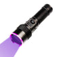 365nm Black Light UV Flashlight With LCD Display Rechargeable Torch Lamp