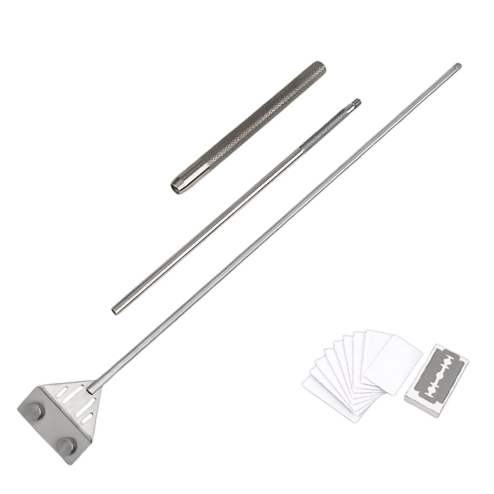Aquarium Glass Scraper 65.5cm Stainless Steel Algae Scraper with 10 Blades