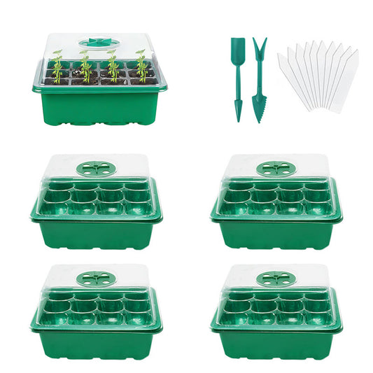 5Pcs Seed Trays 12 Cells Seed Starter Kit for Seeds Growing Starting