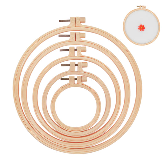 6 PCS Embroidery Hoops with 16 Needles Plastic Cross Stitch Hoops for Crafts