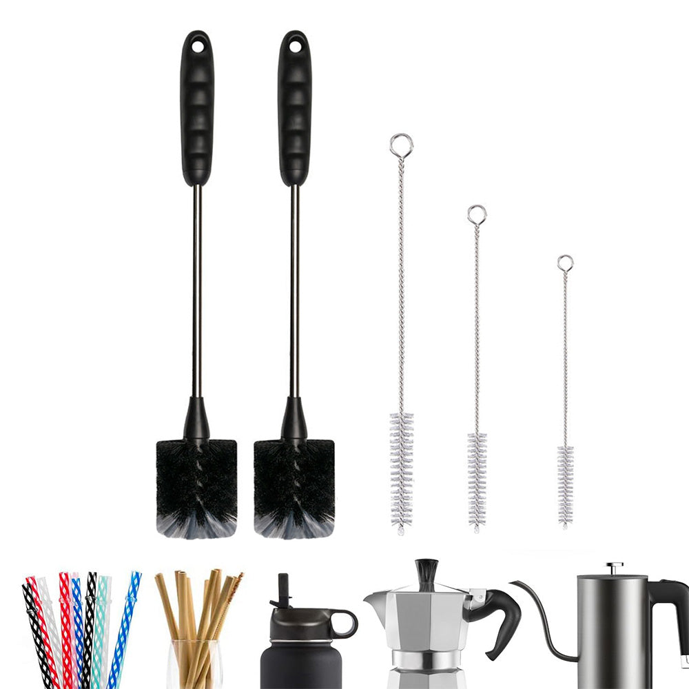 5PCS Bottle Brush Cleaner Set Long Handle Stainless Steel Cleaner Brush