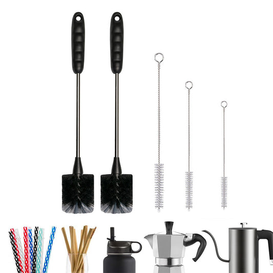 5PCS Bottle Brush Cleaner Set Long Handle Stainless Steel Cleaner Brush
