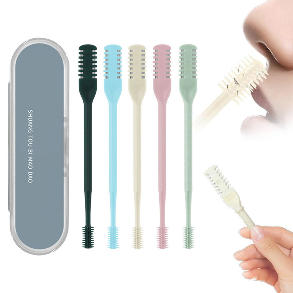 Nose Hair Trimmer for Men Women Double Sided Nose Hair Knife with Nose Picker