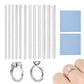 12 Pack Clear Ring Size Adjusters for Loose Rings with 2 Cleaning Cloths for Men Women