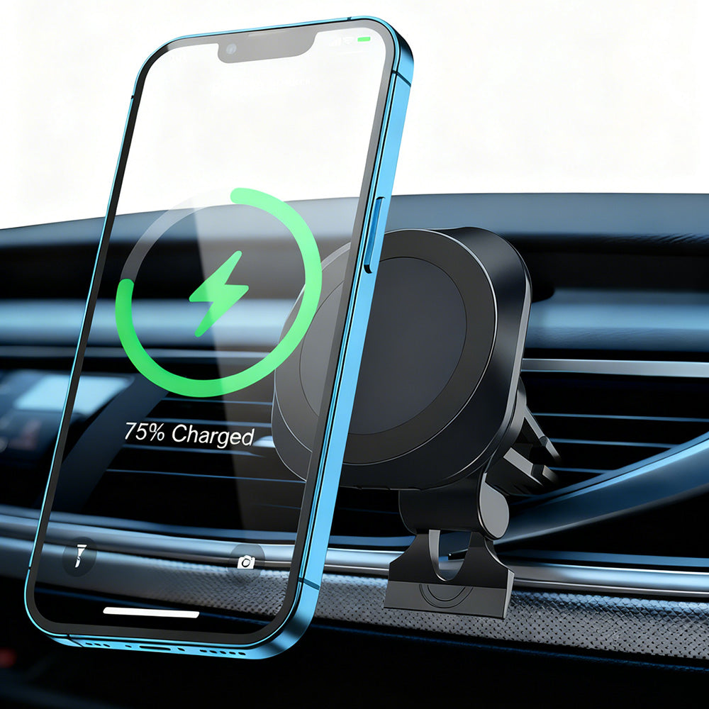 MagSafe Compatible 15W Wireless Car Charger Mount for iPhone
