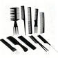 10Pcs Hair Brush Set with PVC Storage Box for Barbershop Salon and Home Use