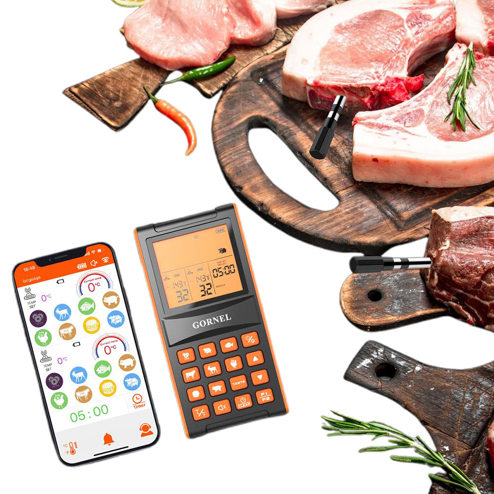 Smart Bluetooth Meat Thermometer Long Range Wireless Food Thermometer