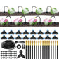 30m 0.6cm 360-Degree Adjustable Copper Nozzle Irrigation Kit for Garden Greenhouse Lawn Patio