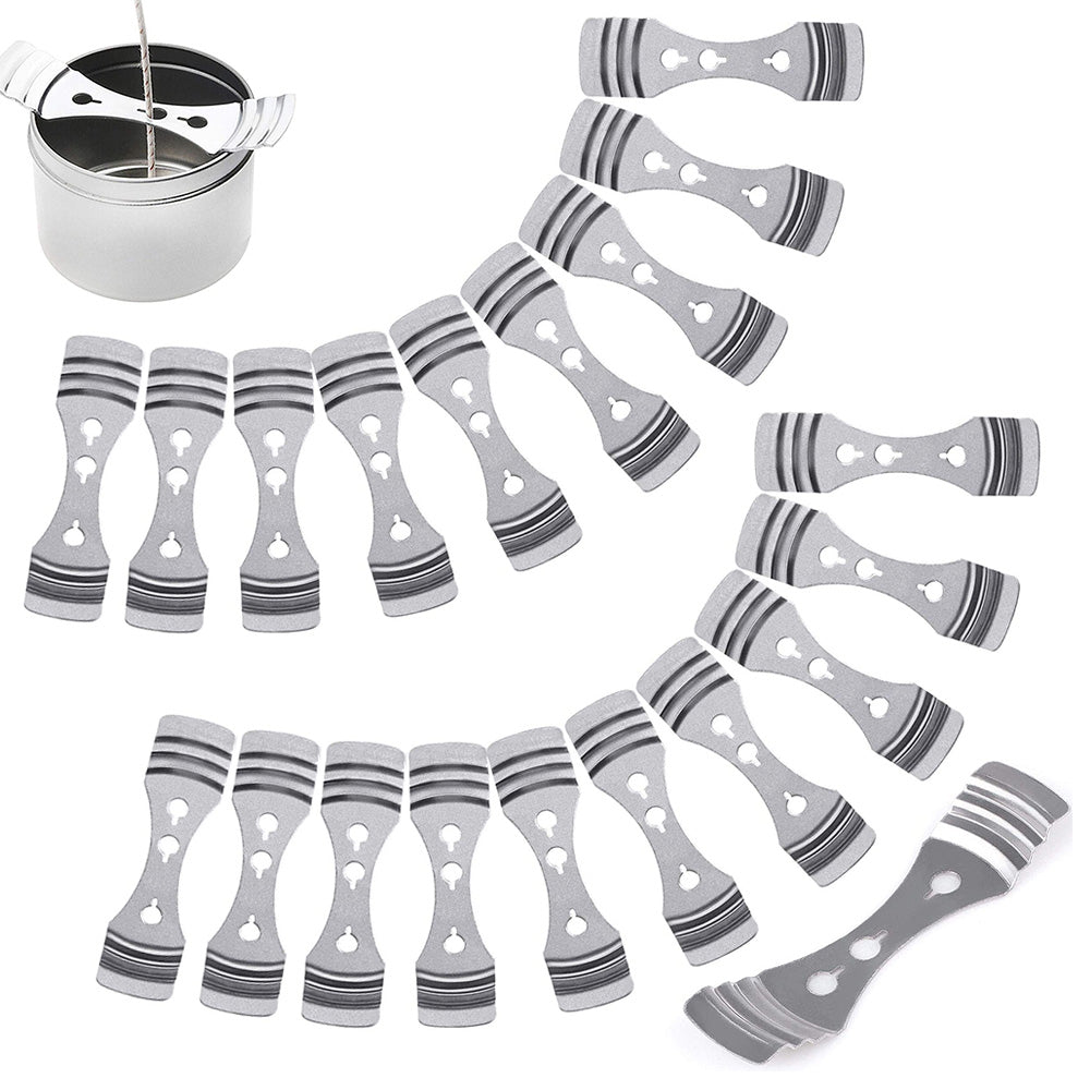 20 Pack Metal Candle Wick Centering Holders for Candle Making